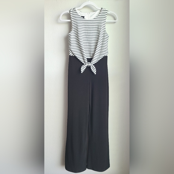 Amy Byer Girls' Black / White Pant Jumpsuit, Sz 10 - Picture 1 of 5